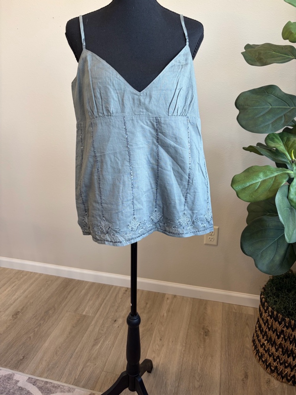 American Eagle Outfitters dark gray/bluish Embroidered adjustable Strap